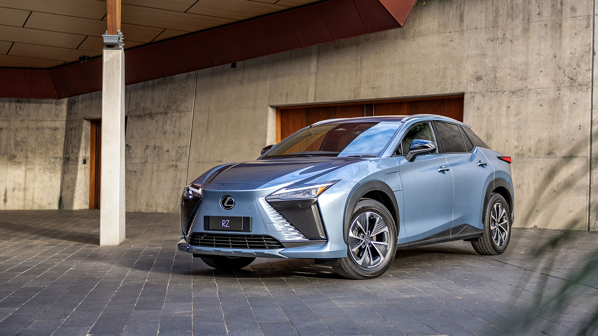 The Lexus RZ, the luxury lifestyle brand’s first dedicated battery-electric vehicle. 