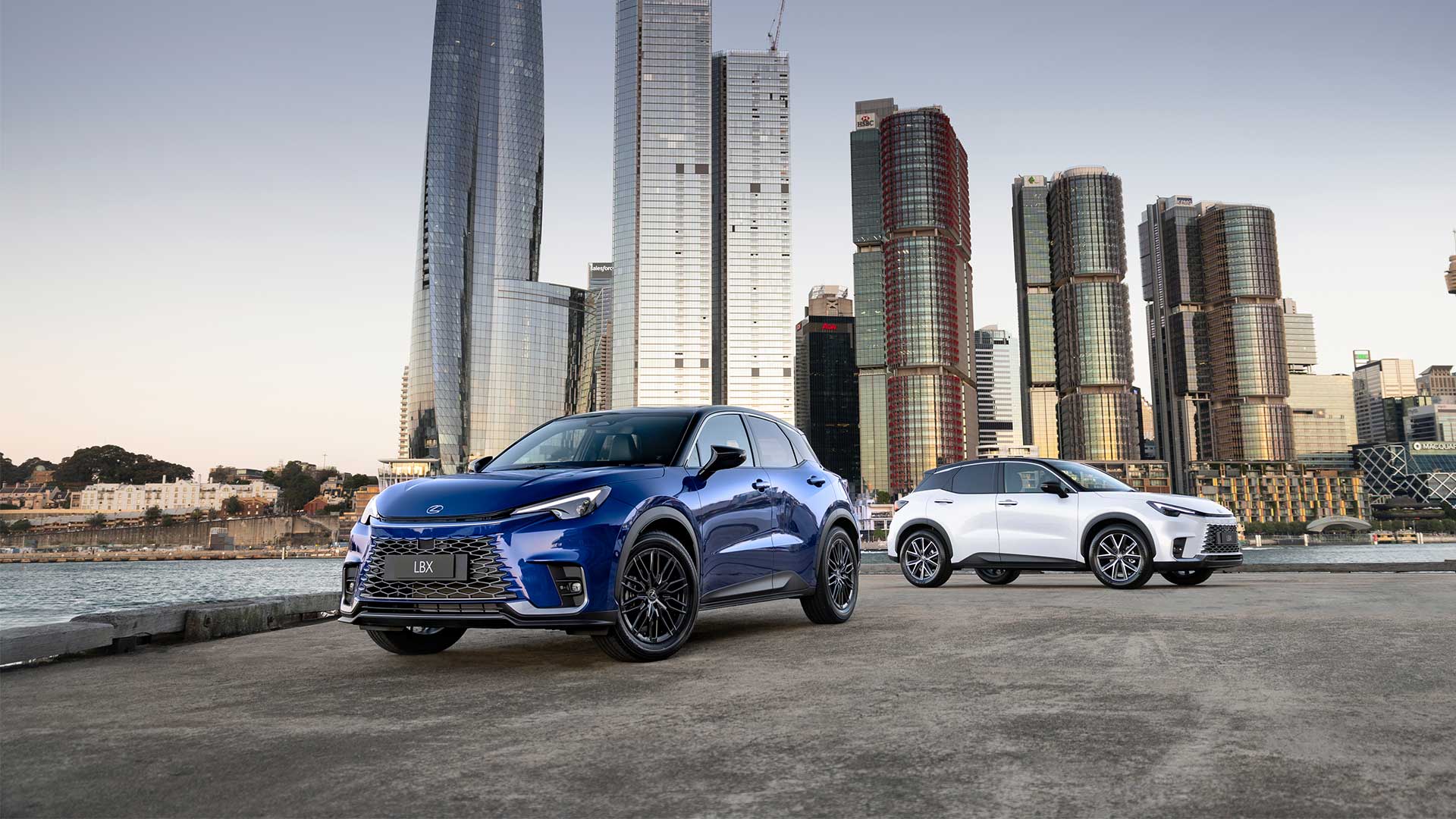 2024 Lexus LBX Sports Luxury AWD (L) and LBX Luxury (R)